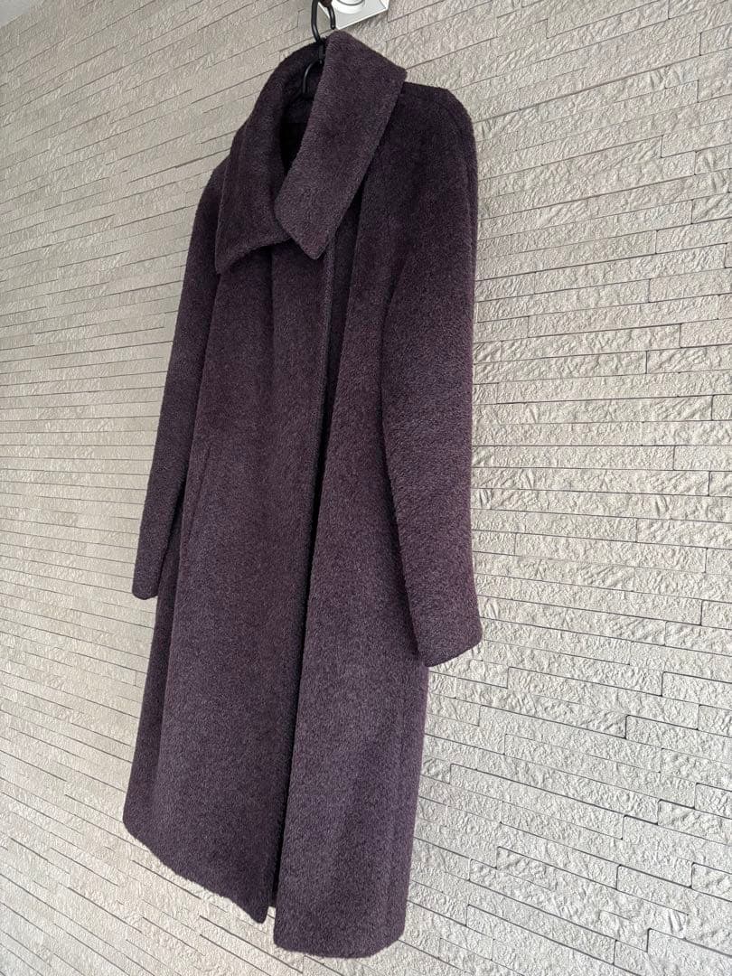 ブラウン系パープル ロングコート Max Mara Studio美品
