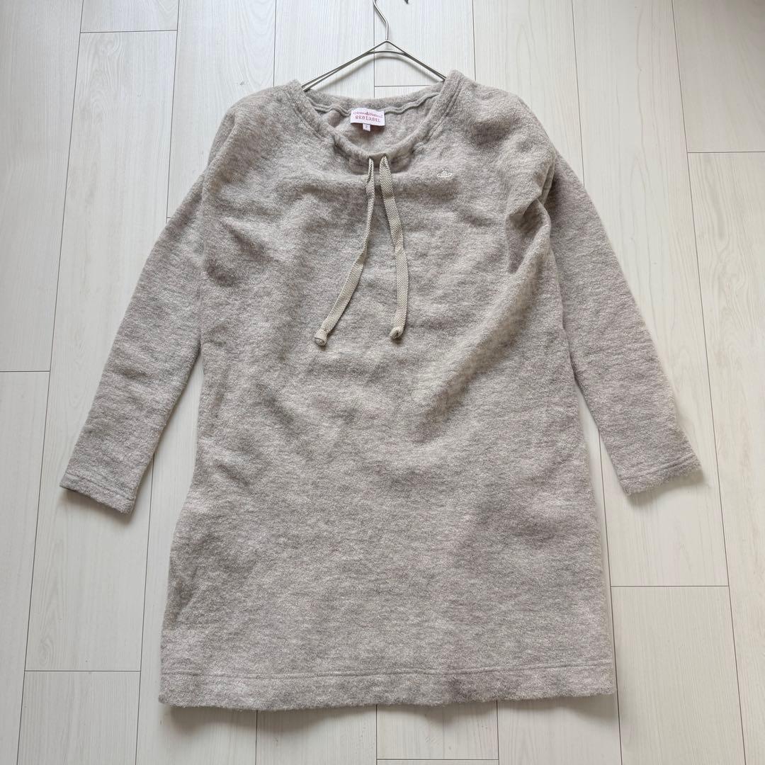 美品✨ヴィヴィアンウエストウッド　ウールワンピース　パーカー風　パワーショルダー