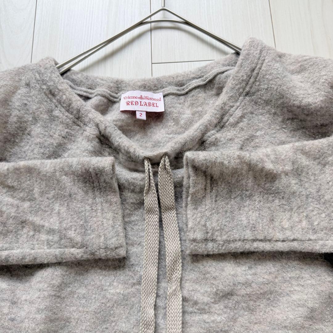 美品✨ヴィヴィアンウエストウッド　ウールワンピース　パーカー風　パワーショルダー