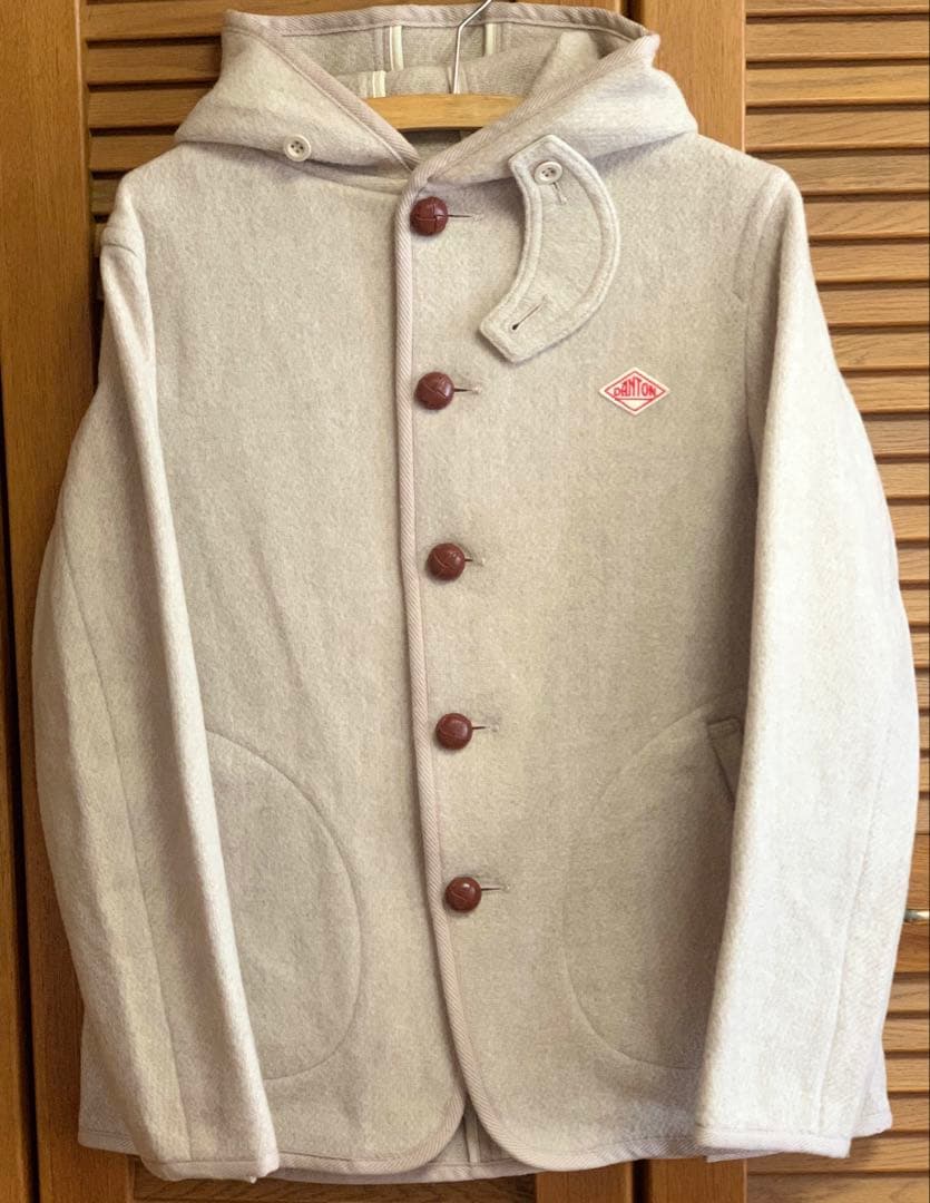 【そうはるた】 ダントンDANTON フード付きベージュウールコート38