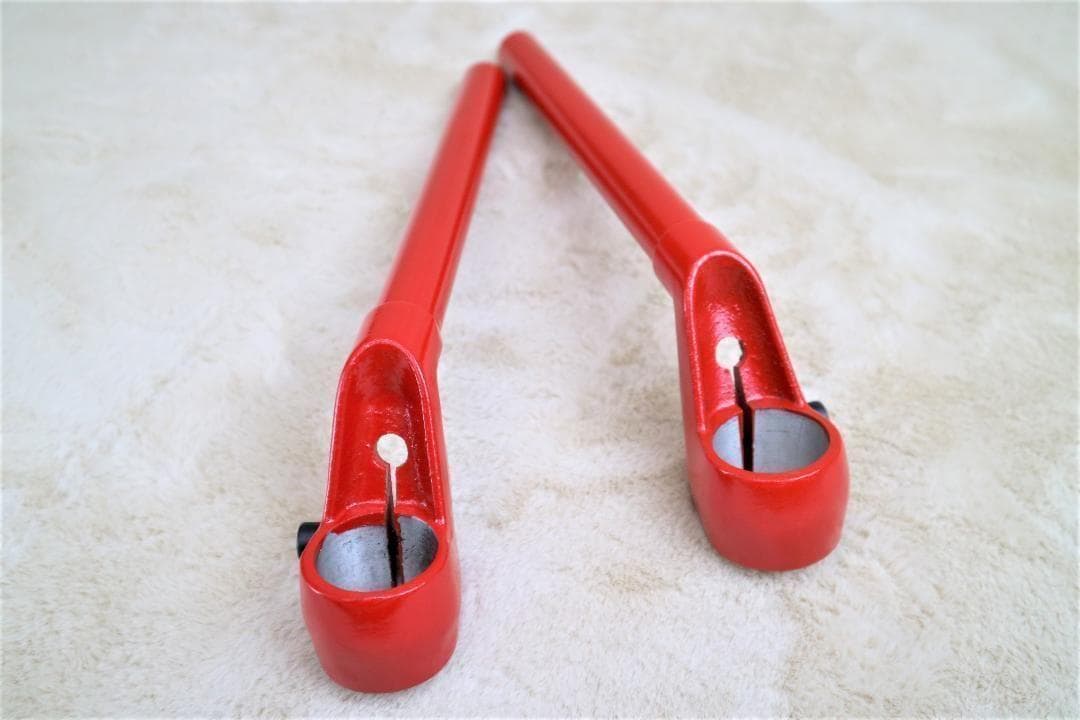 CBX純正 タイプ ハンドル 赤 +変換キット / 汎用 高さ 新品