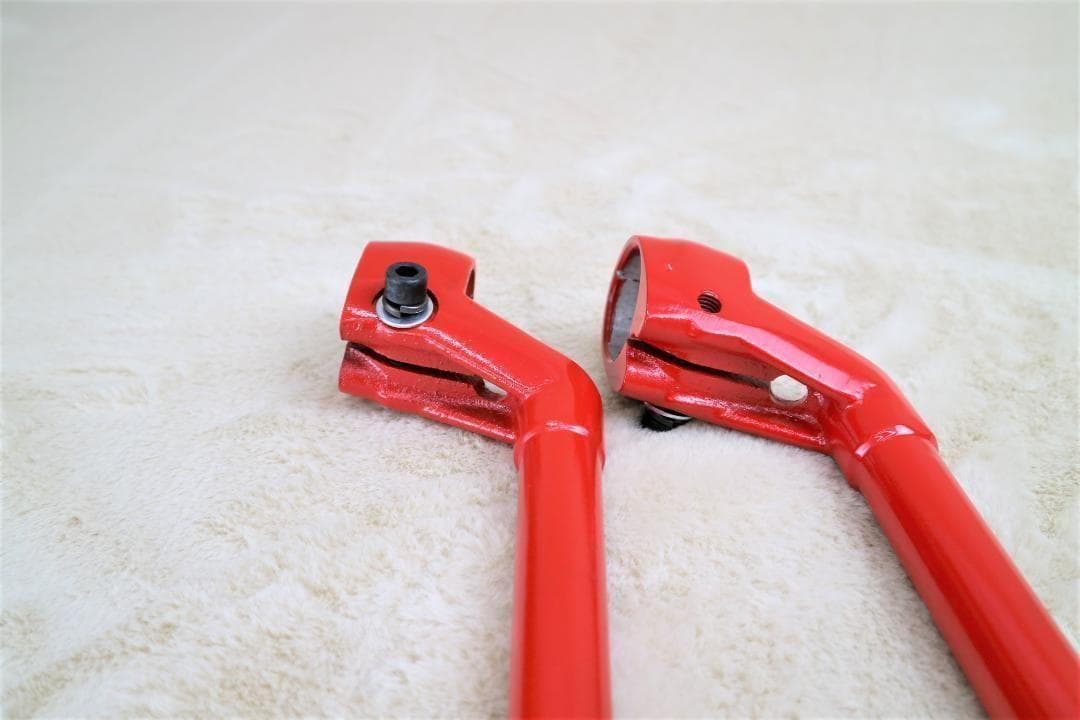 CBX純正 タイプ ハンドル 赤 +変換キット / 汎用 高さ 新品