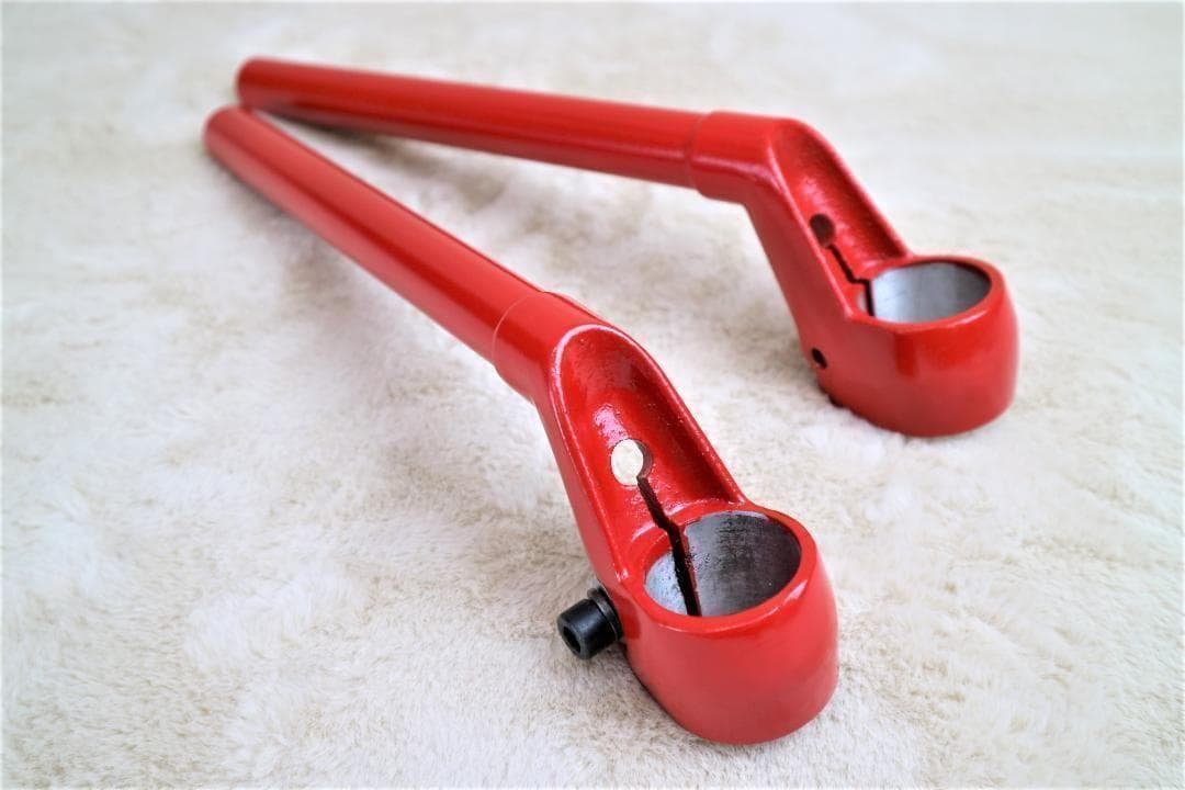 CBX純正 タイプ ハンドル 赤 +変換キット / 汎用 高さ 新品