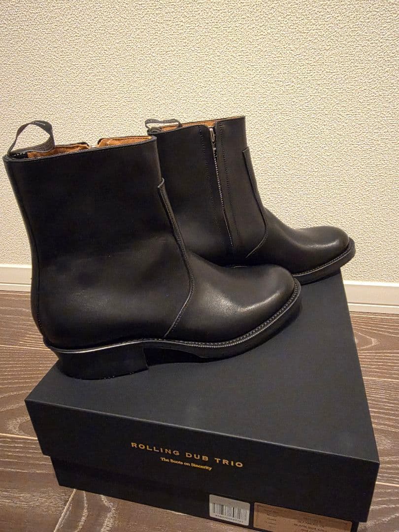 ローリングダブトリオ　GLEANERS ZIP Box Calf　26cm