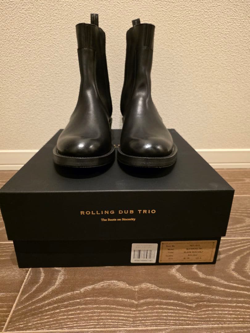 ローリングダブトリオ　GLEANERS ZIP Box Calf　26cm