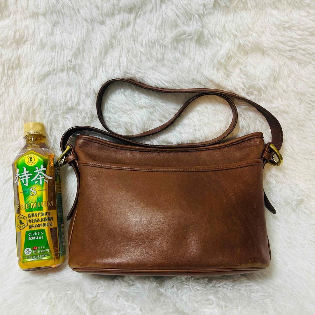 COACH オールドコーチ オールレザー ショルダーバッグ ブラウン 4143
