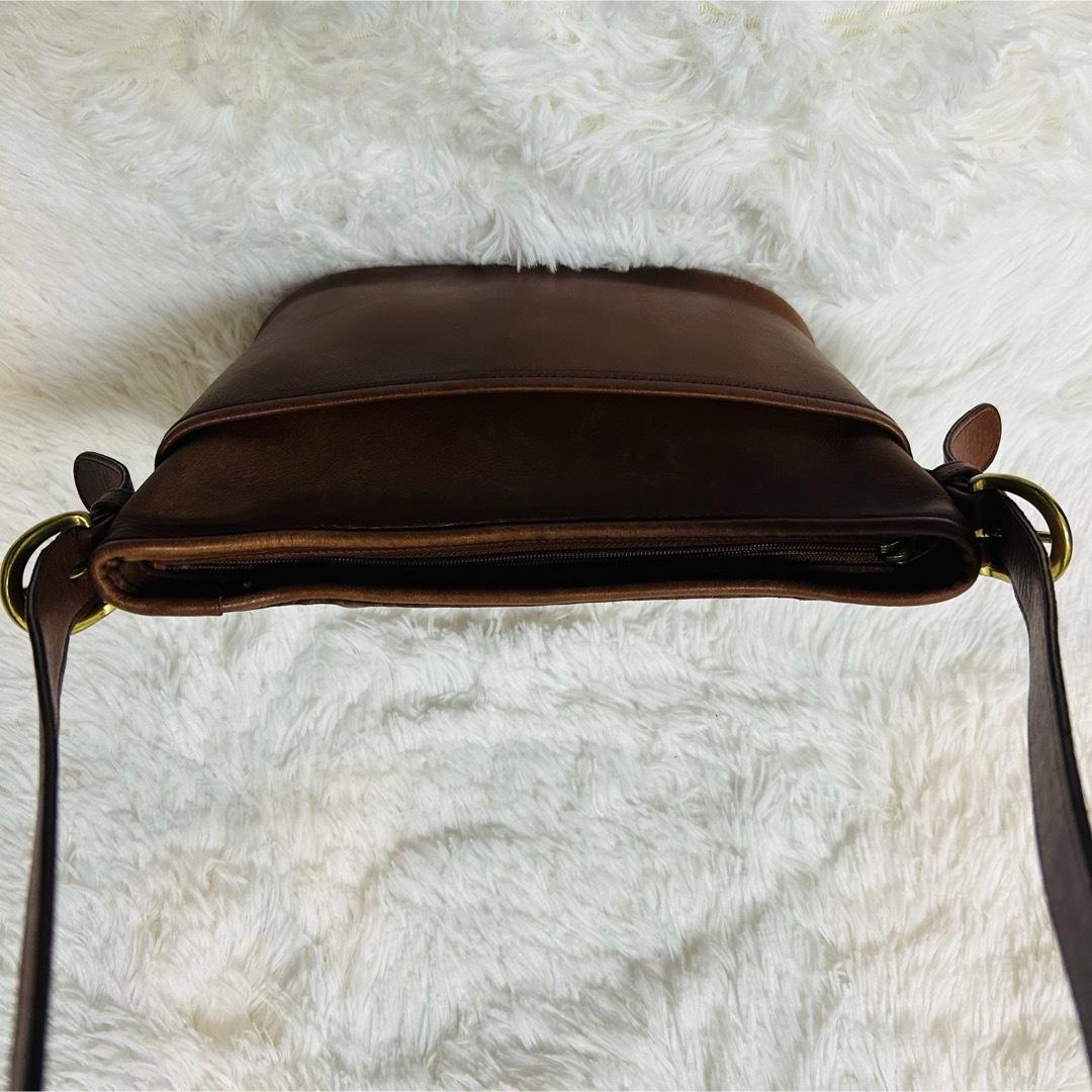 COACH オールドコーチ オールレザー ショルダーバッグ ブラウン 4143