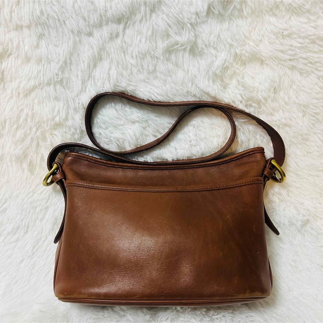 COACH オールドコーチ オールレザー ショルダーバッグ ブラウン 4143