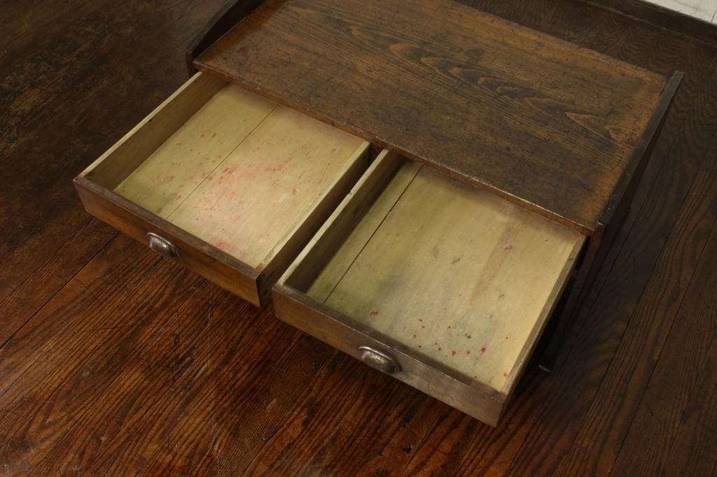 味のある文机！抽斗3杯！座敷机/ローボード/テレビ台/店舗/座卓ちゃぶ台テーブル