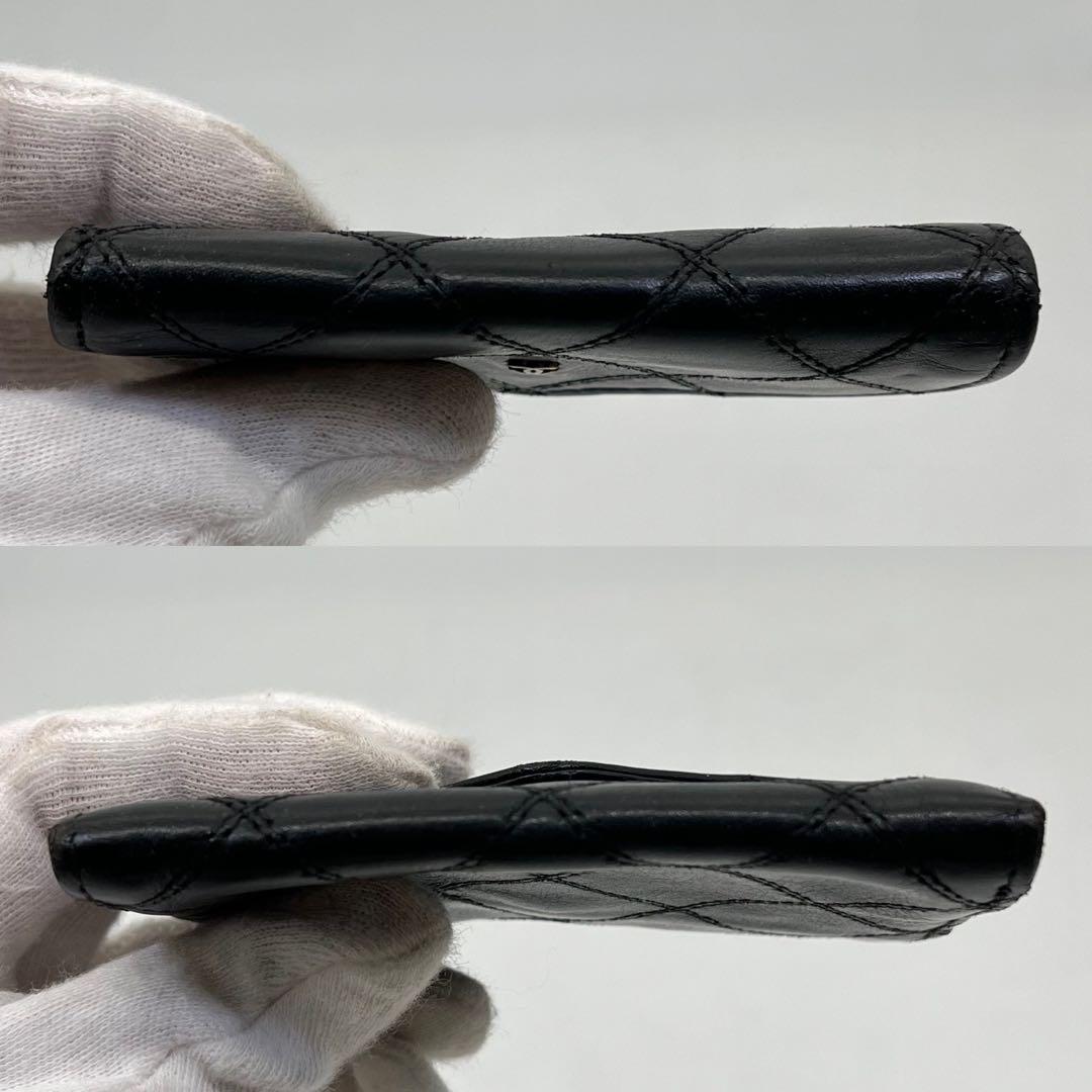 CHANEL ケース 小銭入れ ビコローレ ココマーク 黒 レザー