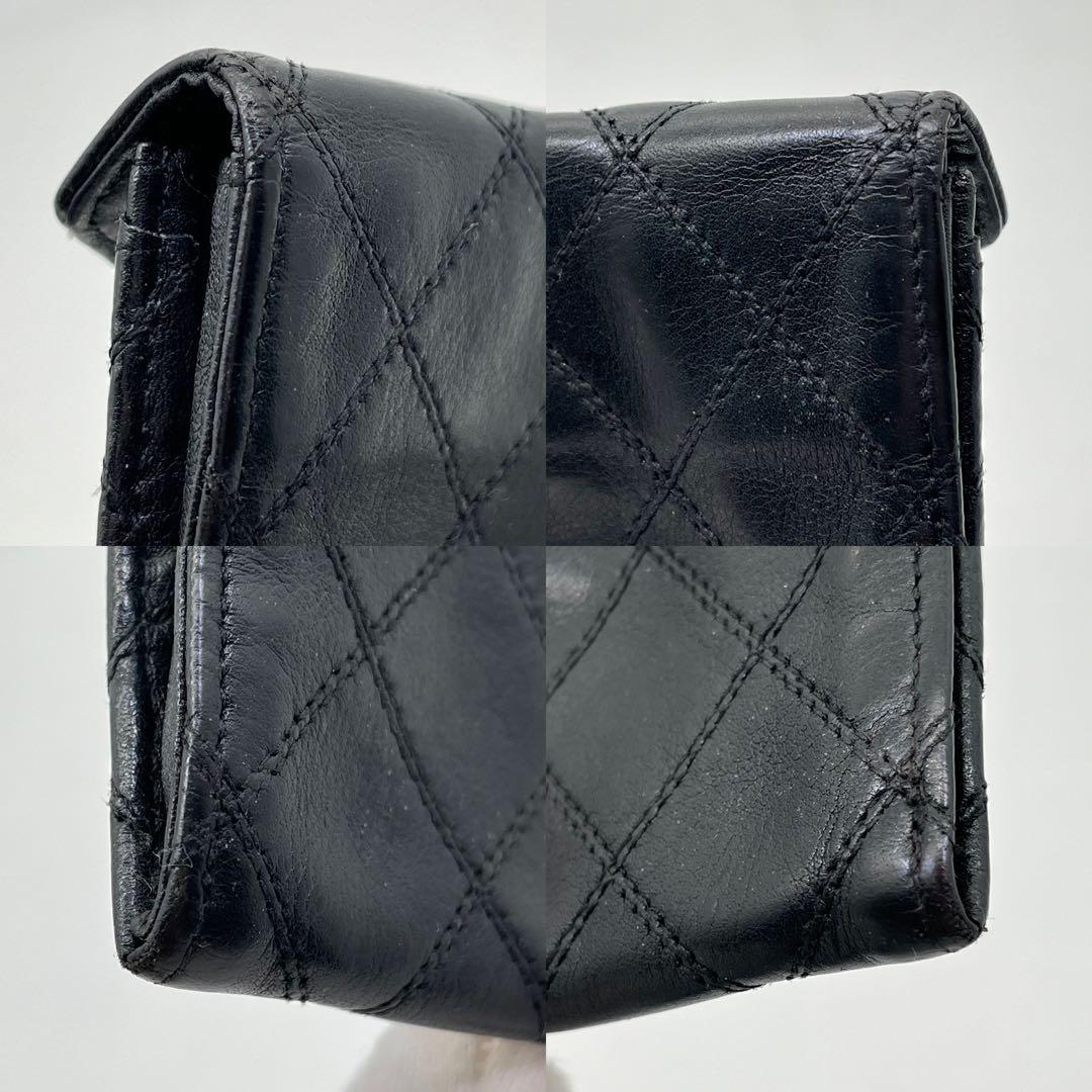 CHANEL ケース 小銭入れ ビコローレ ココマーク 黒 レザー