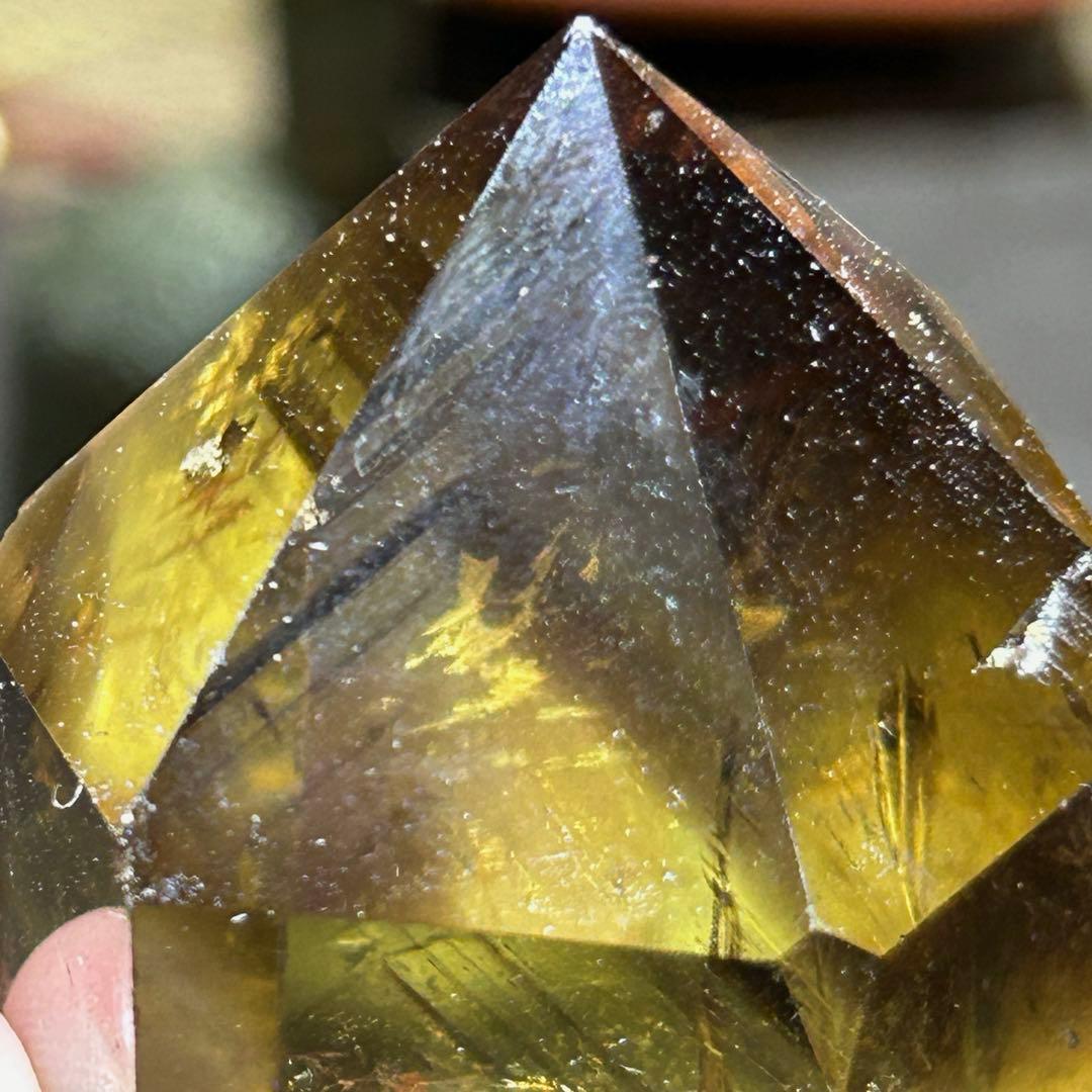 ☆みち！福徳龍神秘宝⑧！龍脈水晶！ゴールデン　シトリン 六角柱