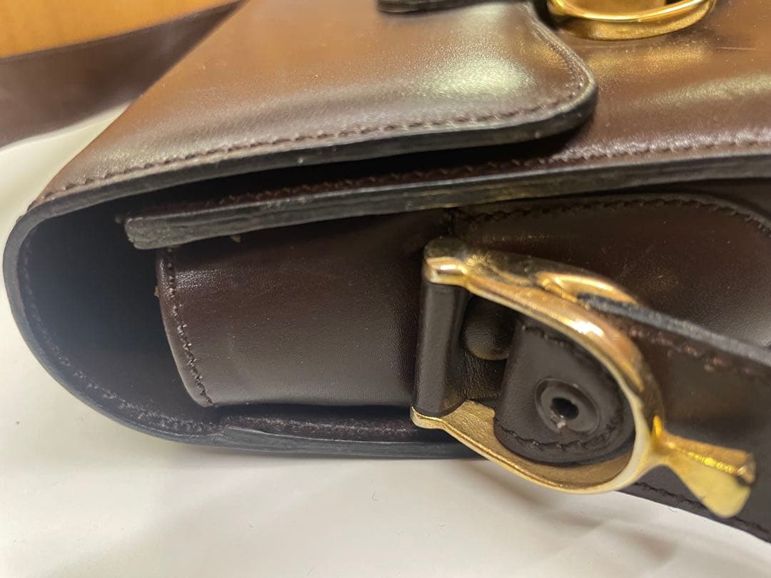 セリーヌ CELINE ホースビット レザー ショルダーバッグ ヴィンテージ