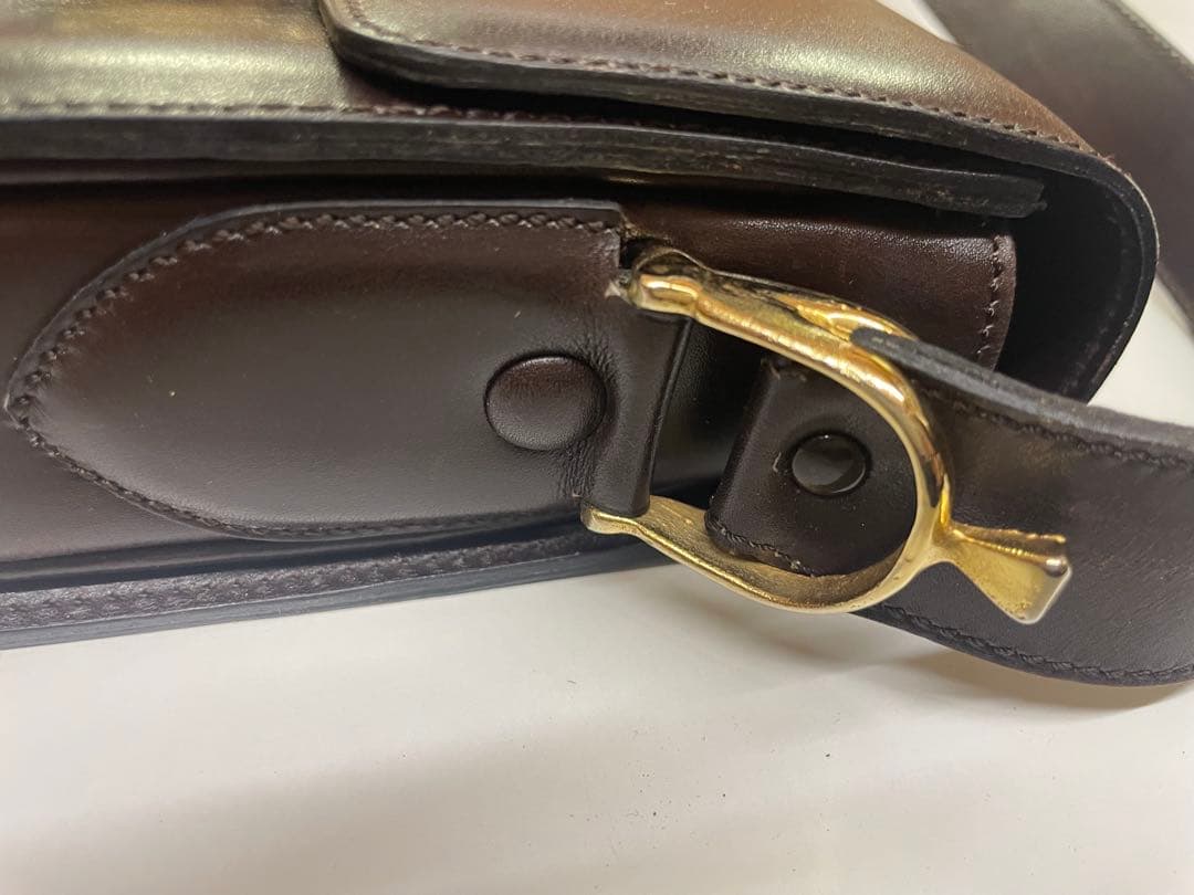 セリーヌ CELINE ホースビット レザー ショルダーバッグ ヴィンテージ