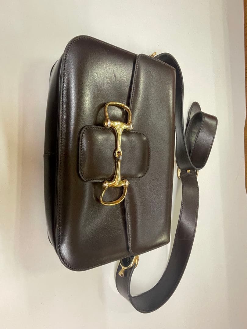 セリーヌ CELINE ホースビット レザー ショルダーバッグ ヴィンテージ