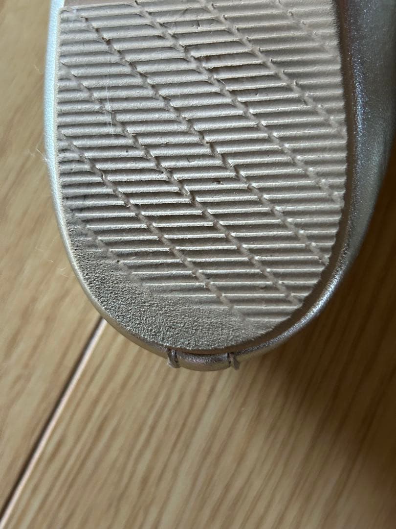 美品kurun 本革　スクエアトゥバレエシューズ　シャンパンゴールド　24.5