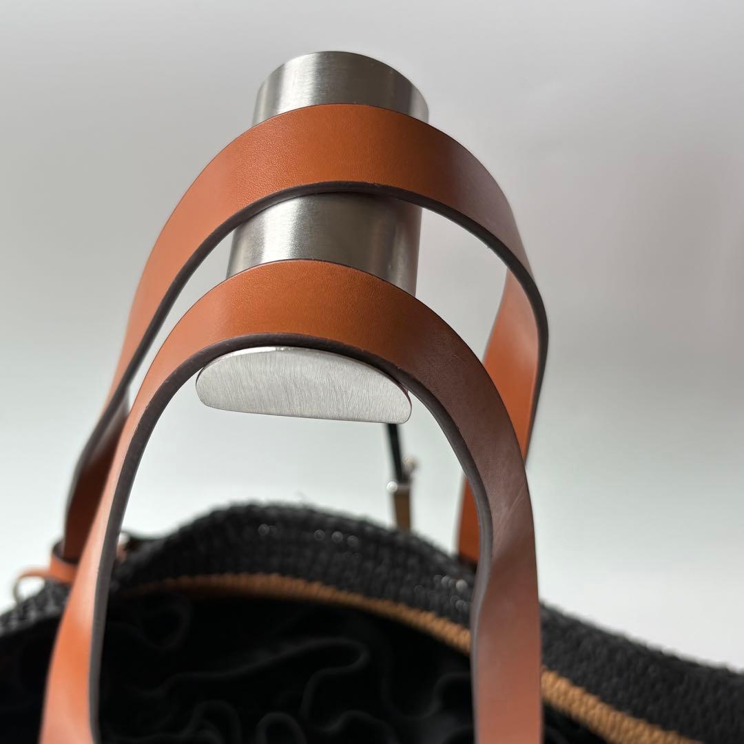 極美品✨ ローレンラルフローレン　カゴバック　編み込み　肩掛け　タグ付きチャーム