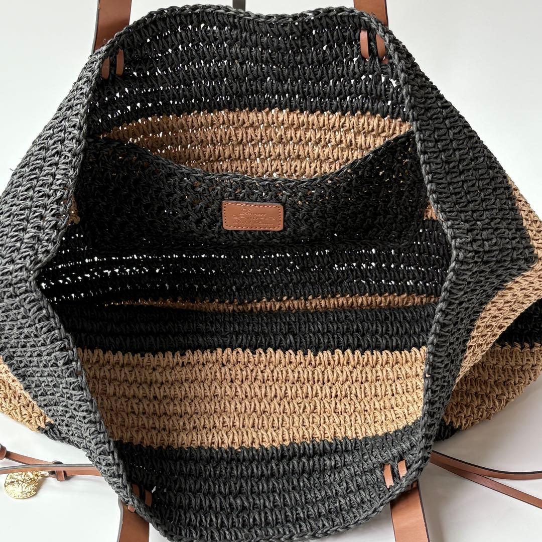 極美品✨ ローレンラルフローレン　カゴバック　編み込み　肩掛け　タグ付きチャーム