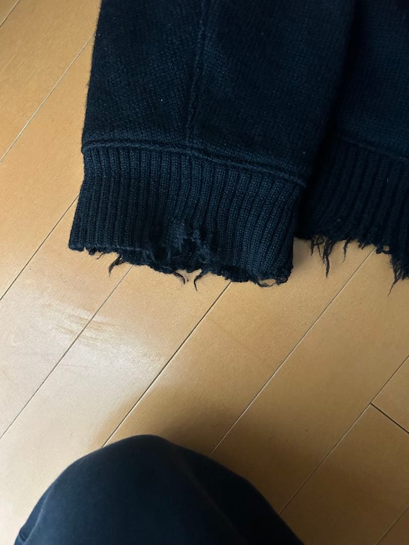 定価11万円！ アンダーカバー17awダメージニットブルゾン　MA1