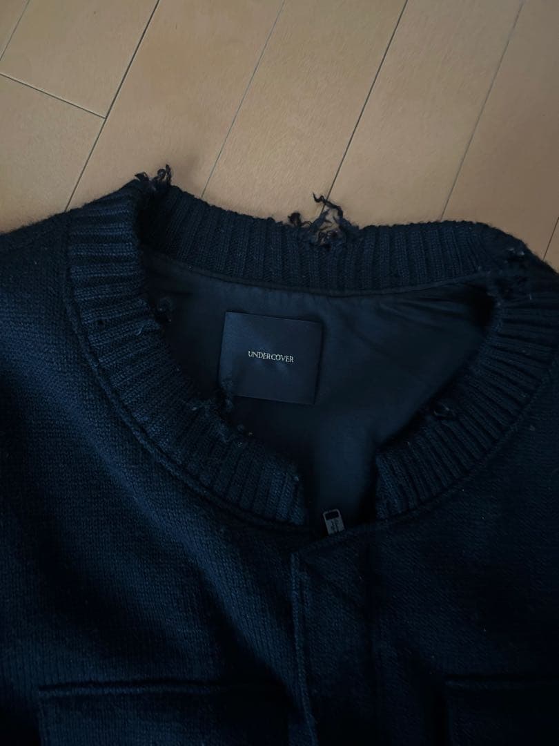 定価11万円！ アンダーカバー17awダメージニットブルゾン　MA1