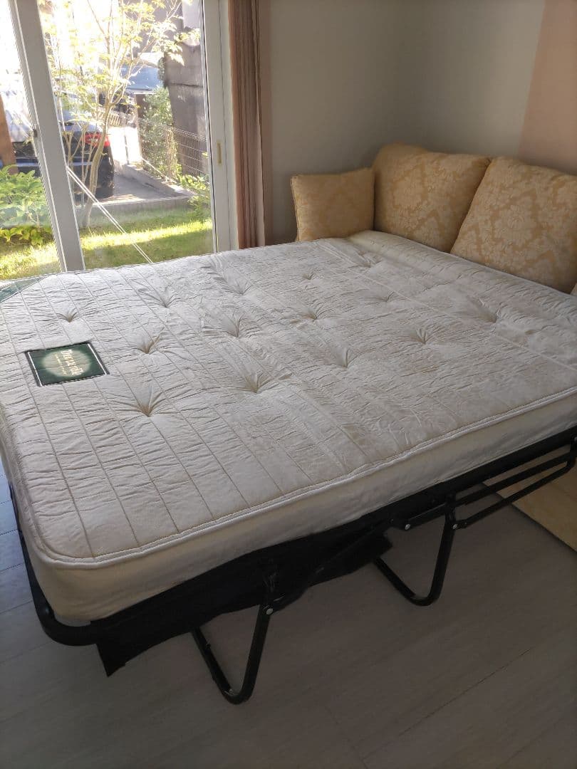 極美品トーマスビルソファベッド 3人掛け マットレス付