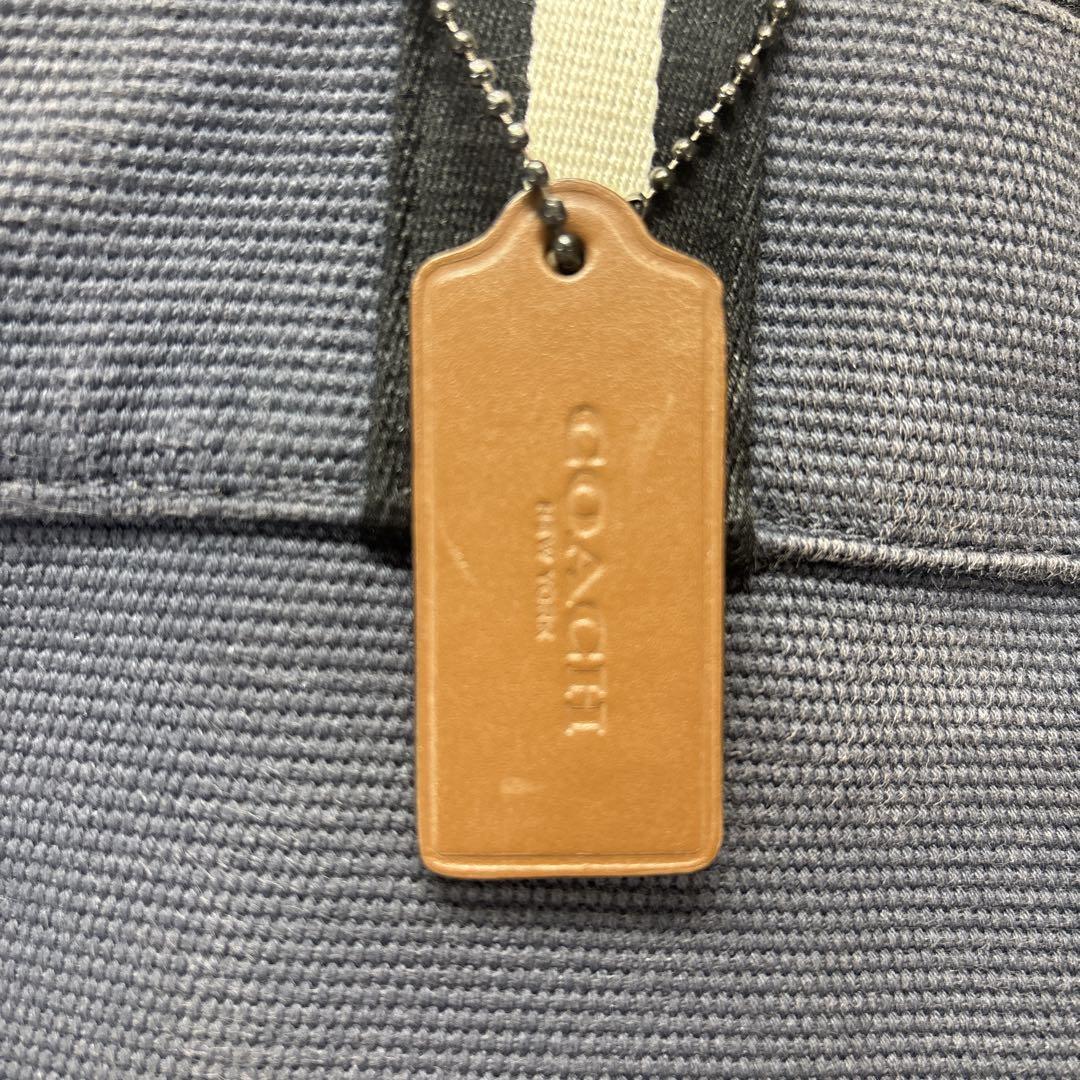 COACH　トートバッグ　ネイビー　キャンバス