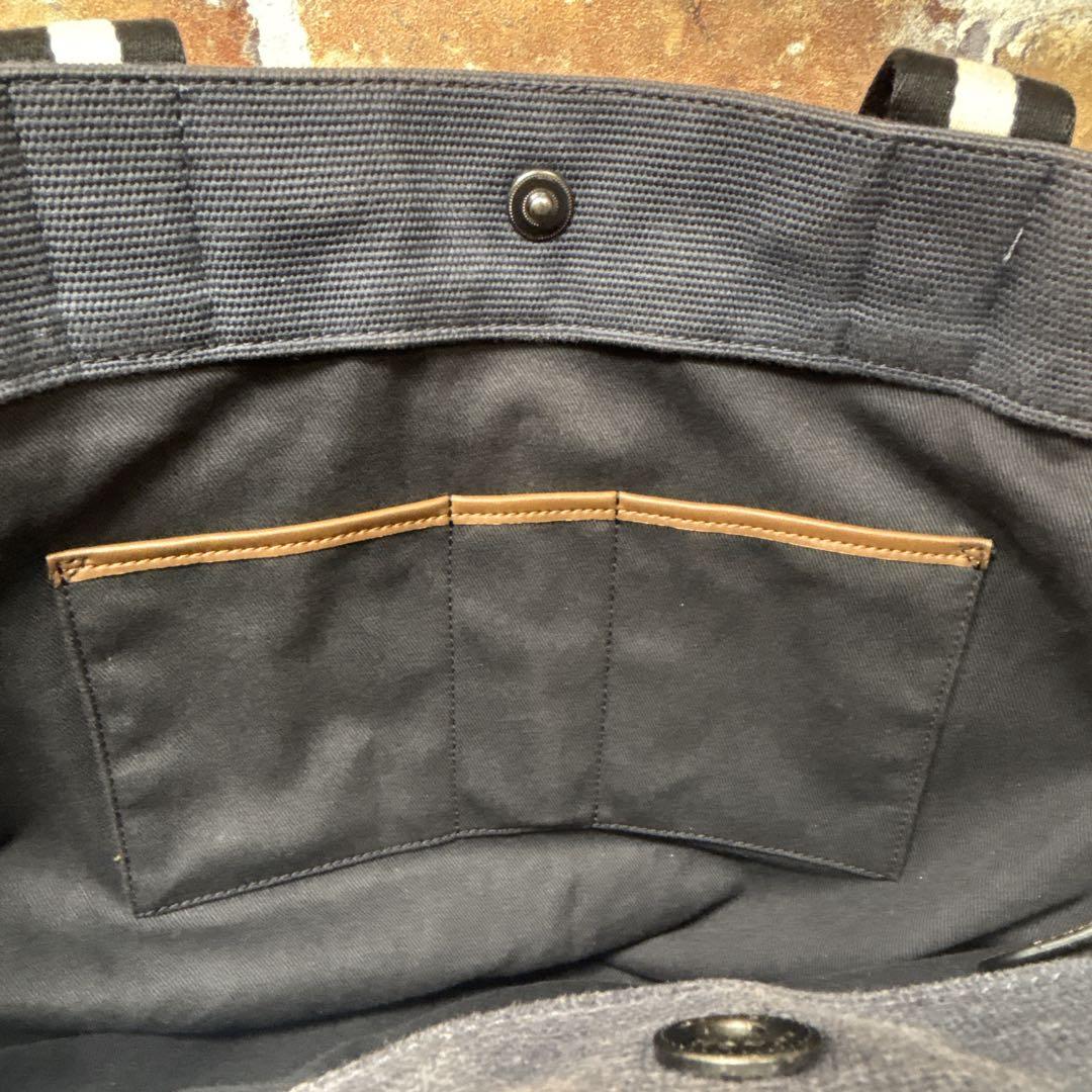 COACH　トートバッグ　ネイビー　キャンバス