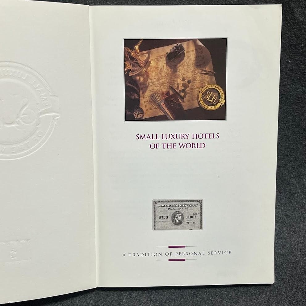 【稀少】SMALL LUXURY HOTELS 2001 DIRECTORY◎