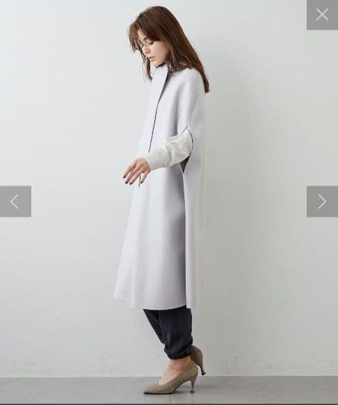 ダブルフェイス✨️Whim Gazette ジーロンラムリバーコート ボウタイ