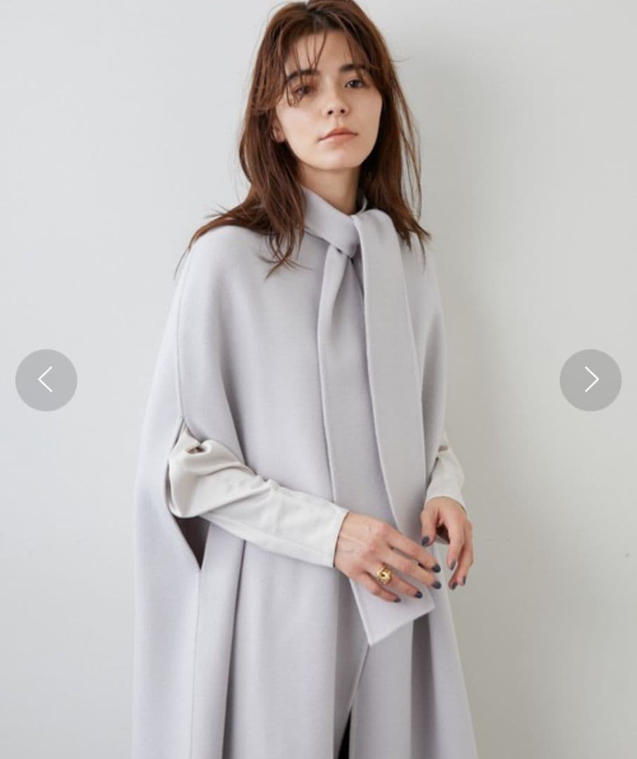 ダブルフェイス✨️Whim Gazette ジーロンラムリバーコート ボウタイ