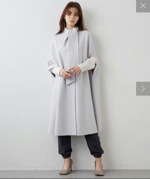 ダブルフェイス✨️Whim Gazette ジーロンラムリバーコート ボウタイ