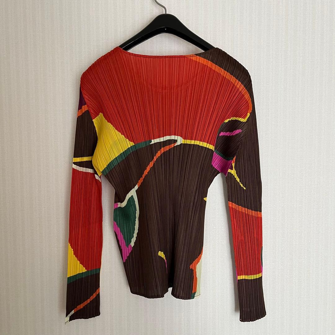 PLEATSPLEASE イッセイミヤケ トップス　カットソー　マルチカラー