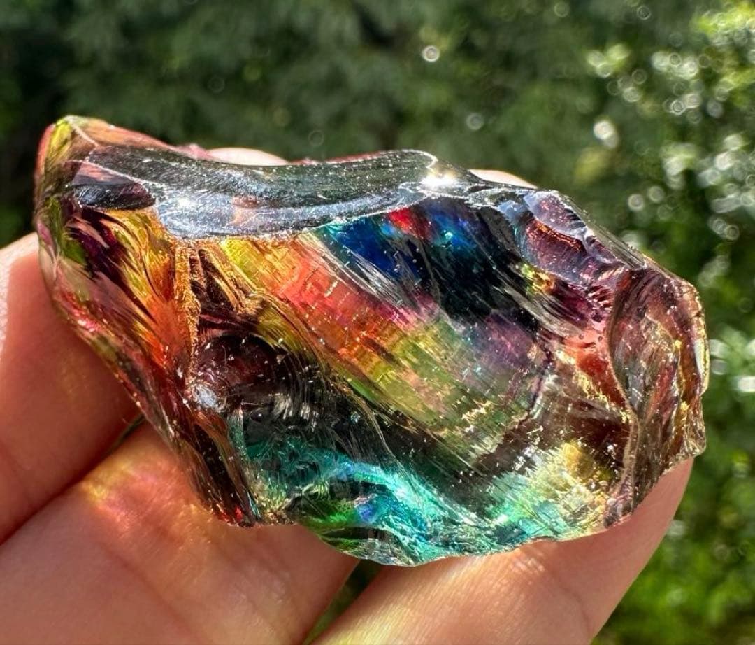 一点物レインボーアンダラクリスタル　西ジャワ島　マルチカラー　ヒーリング