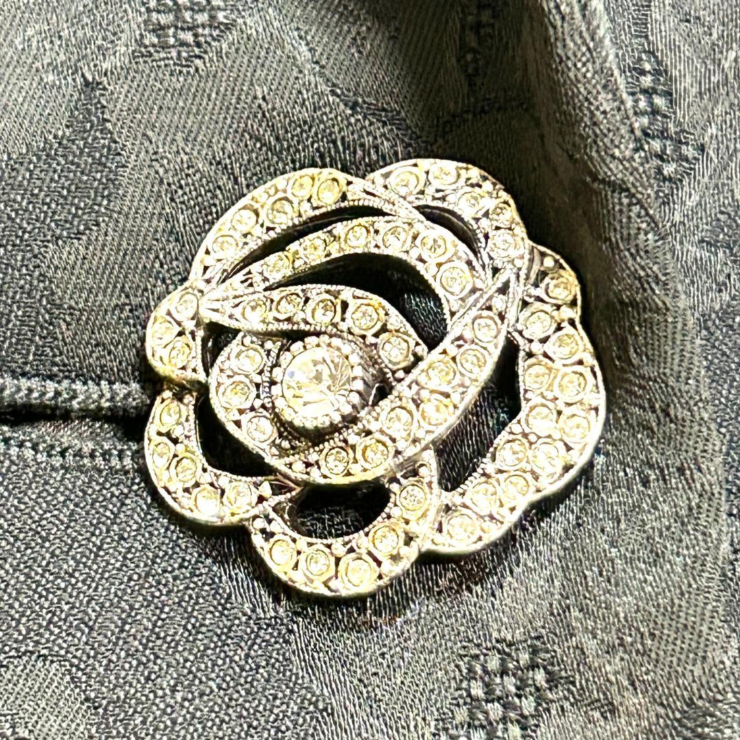 クリスチャンディオール　ガリアーノ期　　ジャケット　総柄　黒　チェスターコート