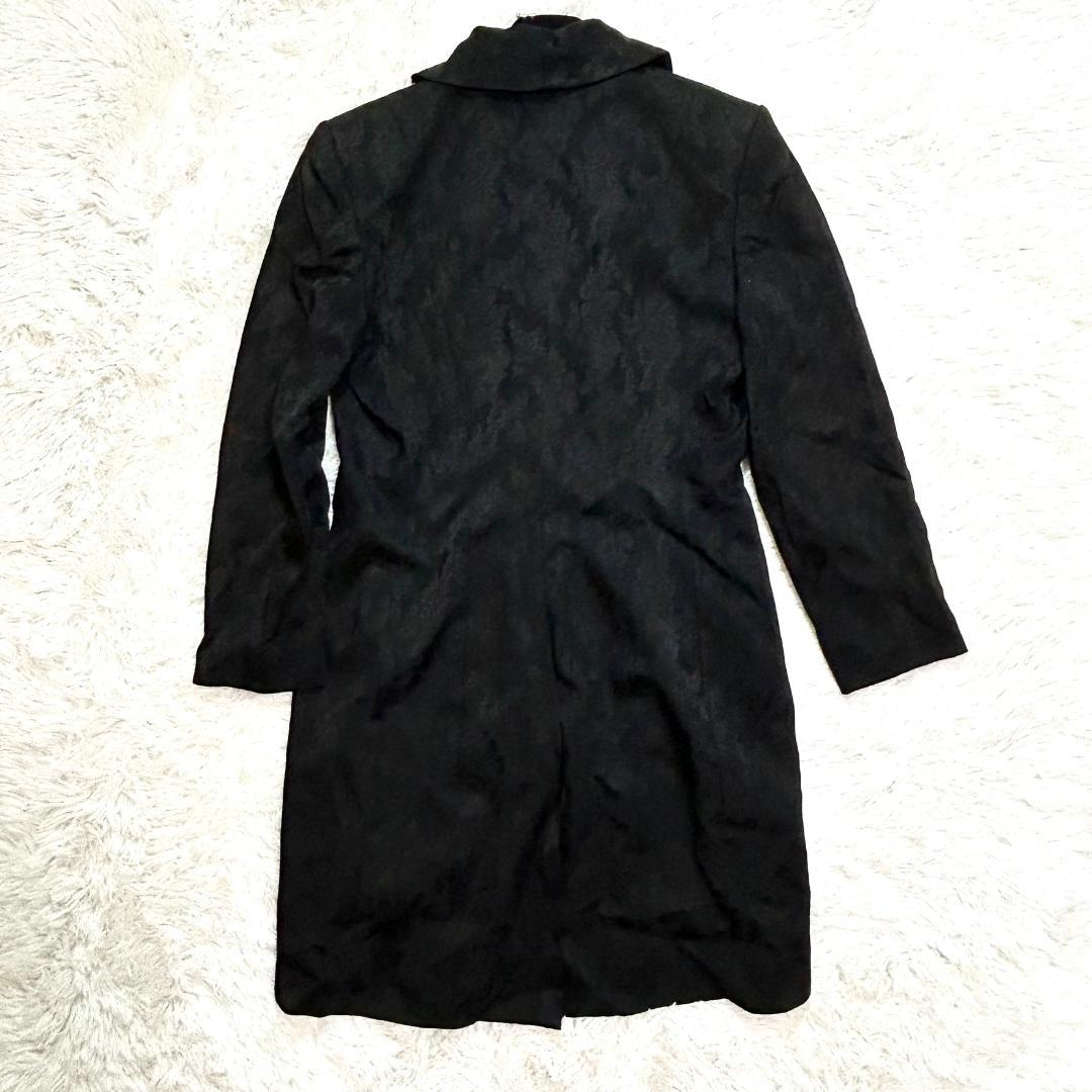 クリスチャンディオール　ガリアーノ期　　ジャケット　総柄　黒　チェスターコート