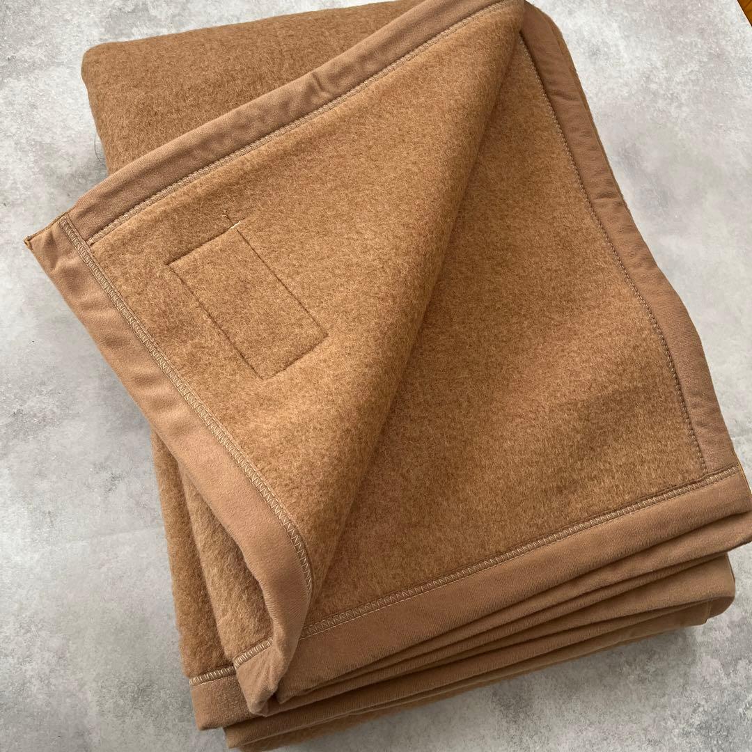 未使用 三井毛布 洗える キャメル毛布 140x200cm