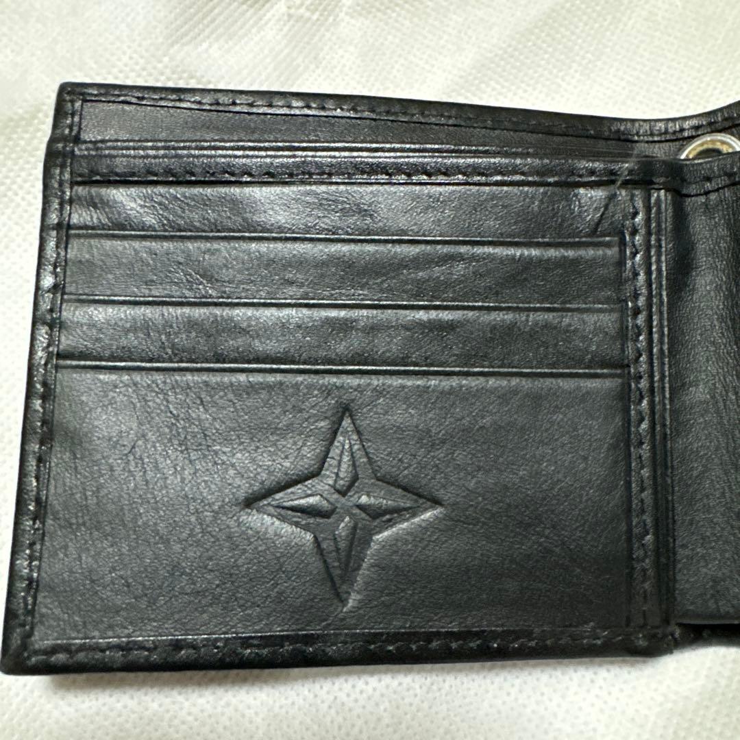 二つ折ウォレット/レザー/スティングリイ/コンチョ/小銭入/新品50%OFF