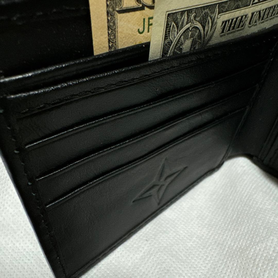 二つ折ウォレット/レザー/スティングリイ/コンチョ/小銭入/新品50%OFF