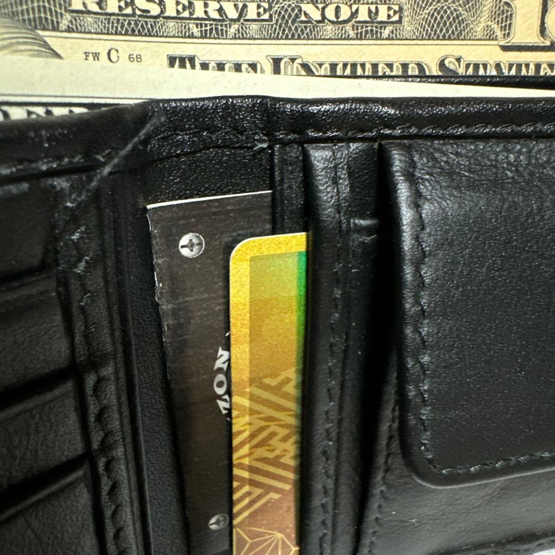 二つ折ウォレット/レザー/スティングリイ/コンチョ/小銭入/新品50%OFF