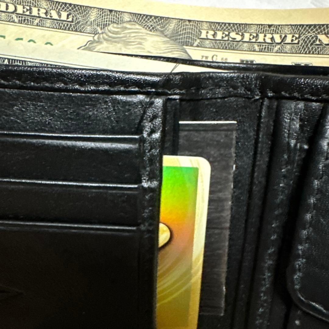 二つ折ウォレット/レザー/スティングリイ/コンチョ/小銭入/新品50%OFF