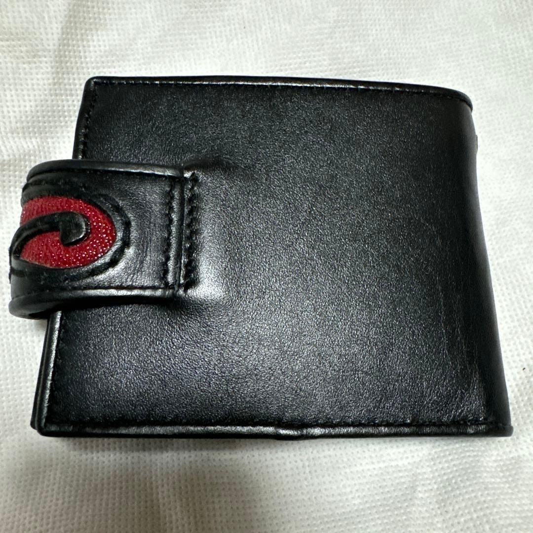 二つ折ウォレット/レザー/スティングリイ/コンチョ/小銭入/新品50%OFF
