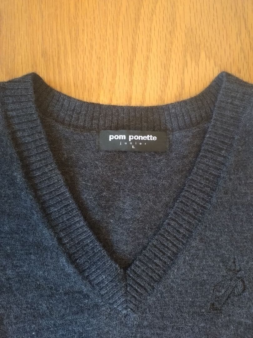 pom ponette ブレザー、スカート、ベスト、ネクタイ付シャツ4点セット