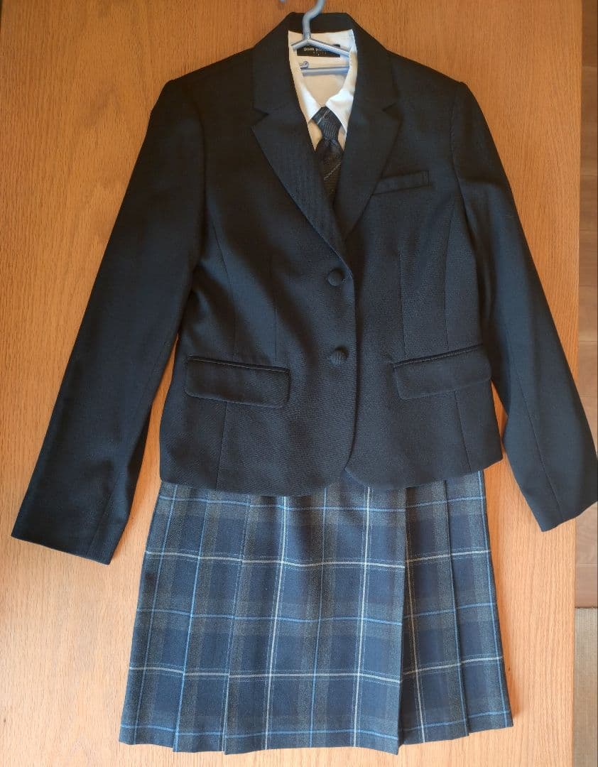 pom ponette ブレザー、スカート、ベスト、ネクタイ付シャツ4点セット