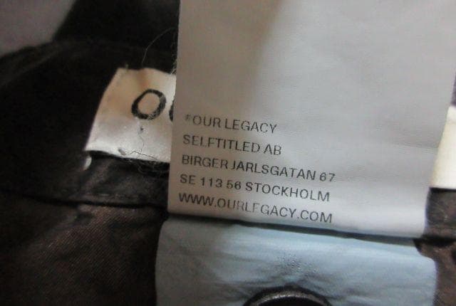 OUR LEGACY アワーレガシー Peak トラウザーズ パンツ 34