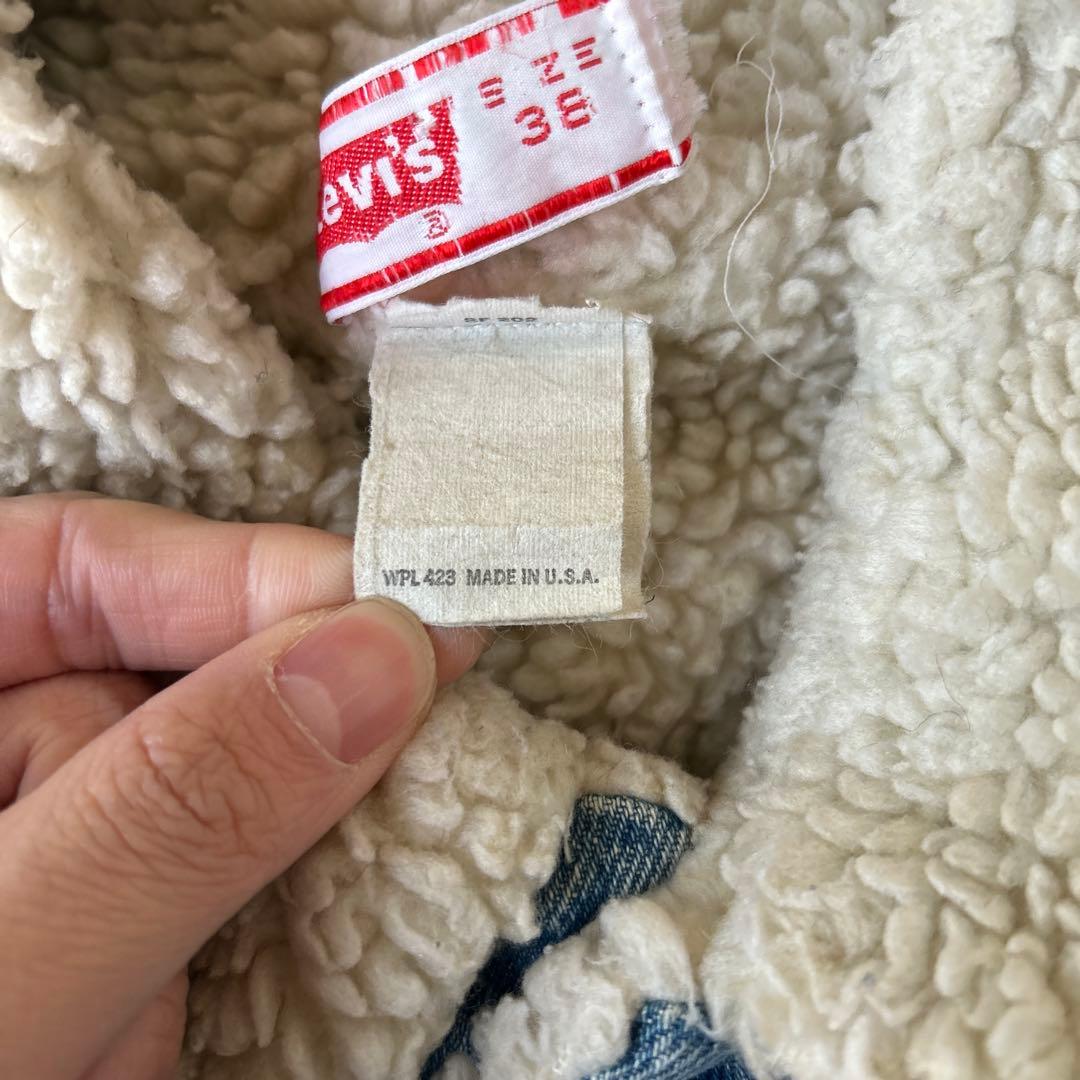 鬼ヒゲ 70s Levi’s USA製 デニムジャケット ボア付き Gジャン