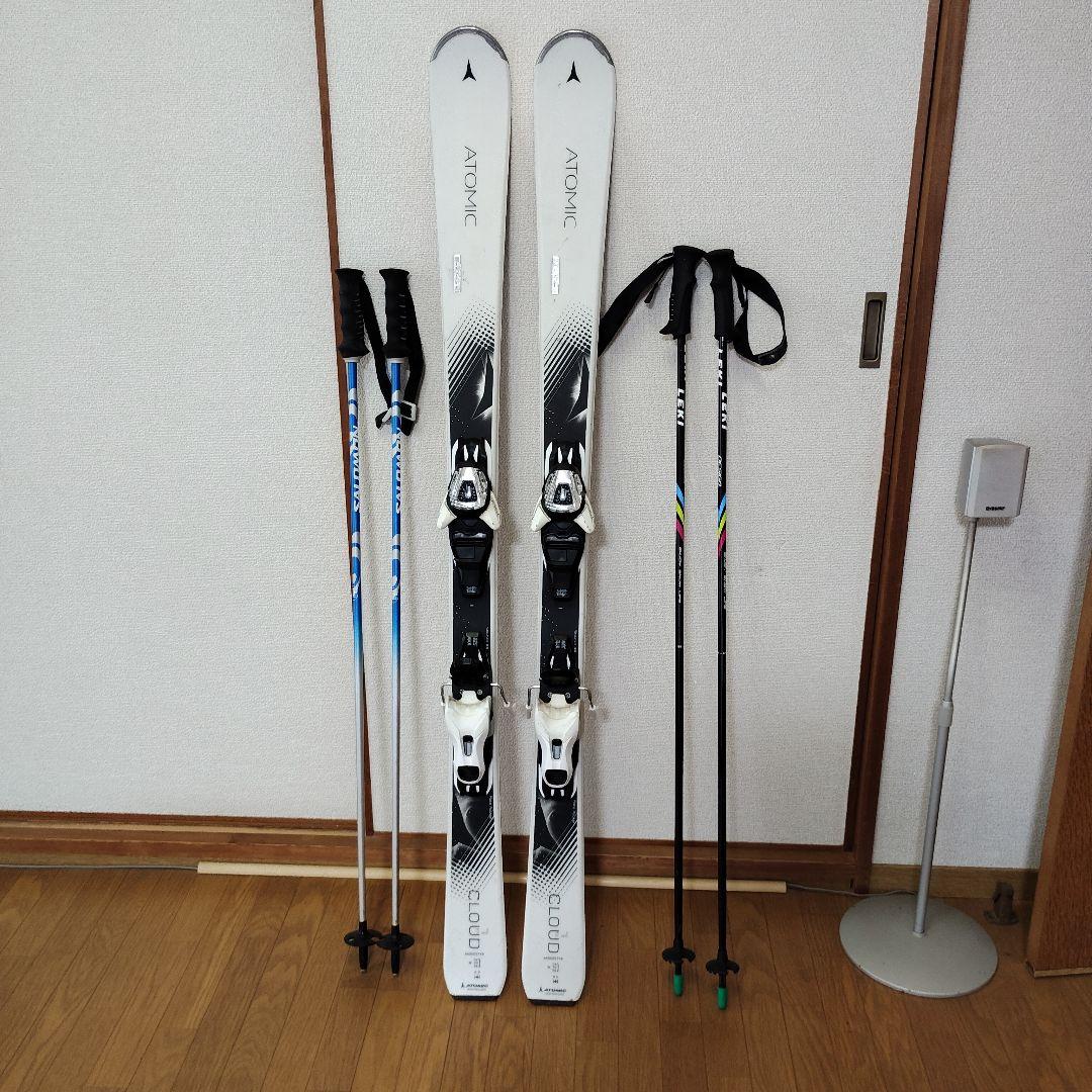 ATOMIC LADY スキー板とストックセット