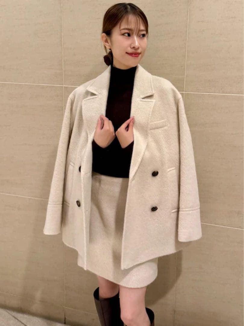 FRAY I.D（フレイ アイディー） オーバーサイズウールシャギージャコット