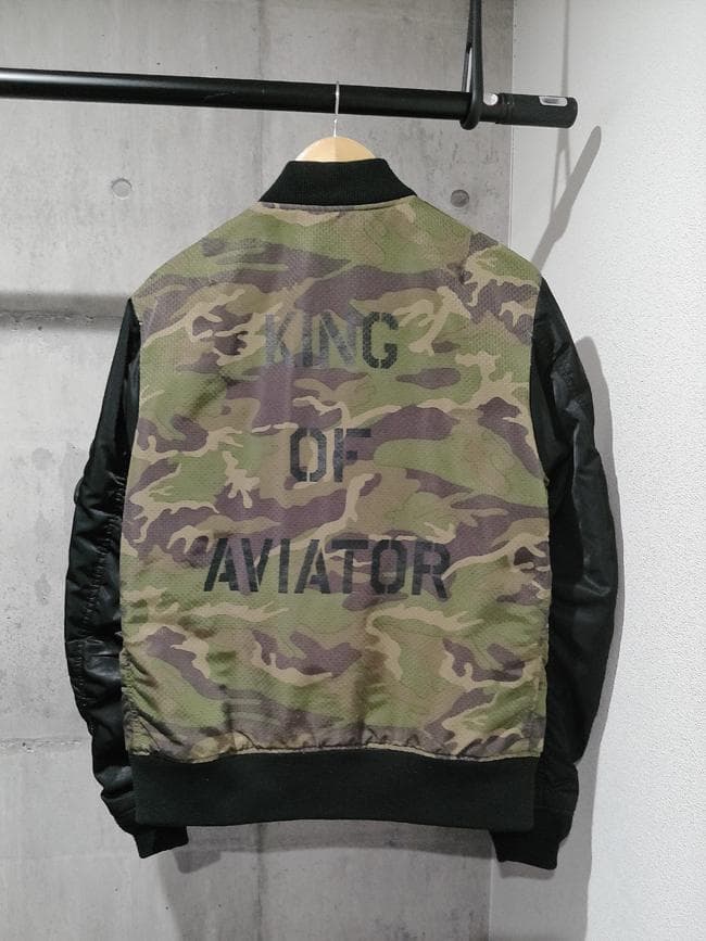 AVIREX 35th記念 カモフラ リバーシブル MA-1フライトジャケットL