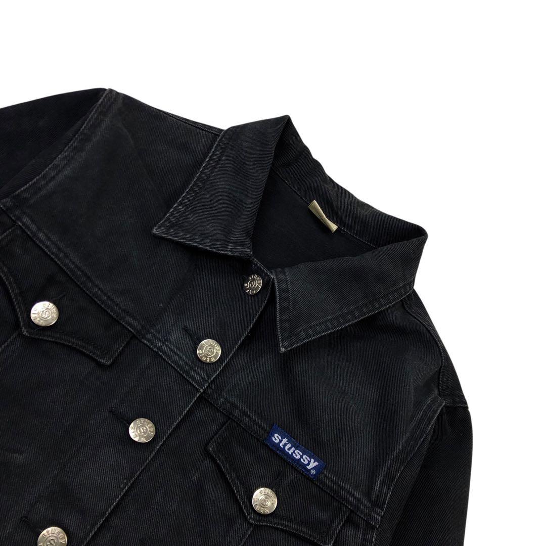 【レディース】90s stussy デニムジャケット オーストラリア製 黒 S