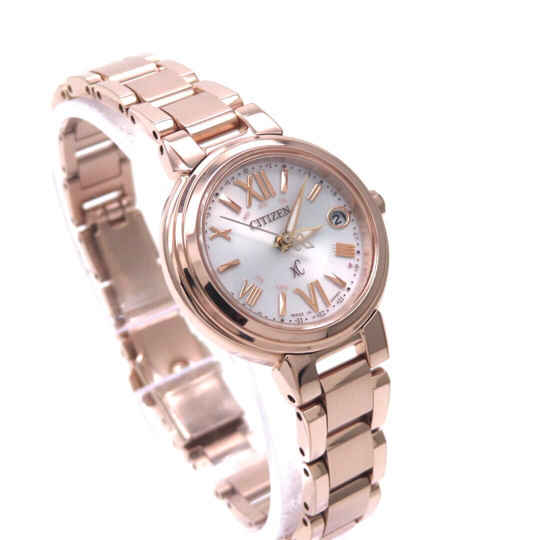 ☆極美品 ES9435 51A クロスシー 電波ソーラー シチズン 時計 ピンク